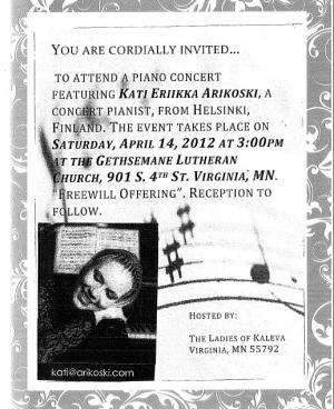 Concert invitation
